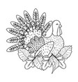 animal turkey cartoon vector image