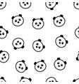 cute panda face seamless wallpaper pattern vector image vector image