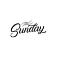 happy sunday hand written lettering quote vector image vector image
