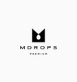 m letter drop logo icon vector image vector image