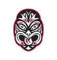 maori tiki moko tattoo mask vector image vector image