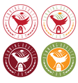 running rooster farm vintage labels set vector image