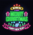 we wish you a very merry christmas and happy new vector image vector image