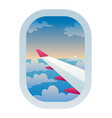 airplane window view vector image