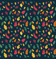 autumn leaves pattern fall flowers orange vector image vector image
