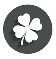 clover with four leaves sign st patrick symbol vector image vector image