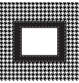 houndtooths fabric pattern with lable vector image vector image