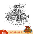 numbers game dot to dot game for children easter vector image