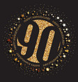 90th birthday logo vector image