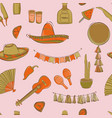 mexican cinco de mayo carnival seamless pattern vector image
