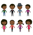modern elegant african-american young people vector image