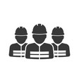 construction workers group icon images vector image