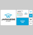 japanese education logo vector image