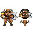 minotaur mythology mascot vector image vector image
