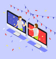 quarantine party background vector image vector image