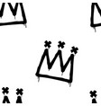 seamless pattern of sprayed crown with overspray vector image vector image