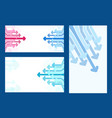 arrows going to up down forward on white vector image