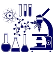 science and chemistry icons set vector image