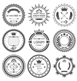 set of round retro labels vector image